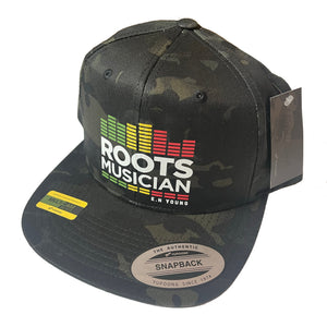 Roots Musician Snapback (Black Camo)