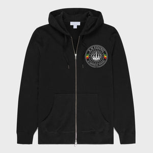 Hoodie - Circle Logo Crown (Black)