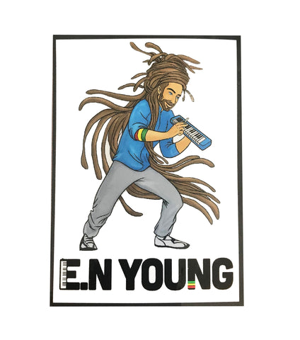 E.N Young Cartoon Sticker
